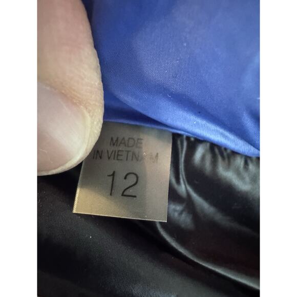 S13 By Sam Kids Glossy Blue Hooded Goose Down Puffer Jacket Sz 12 - Picture 8 of 16